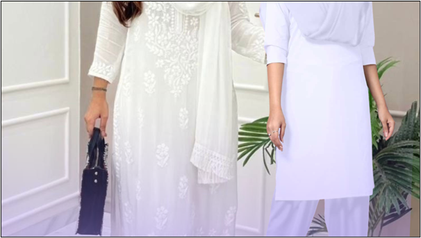 White Salwar Suit for Funerals