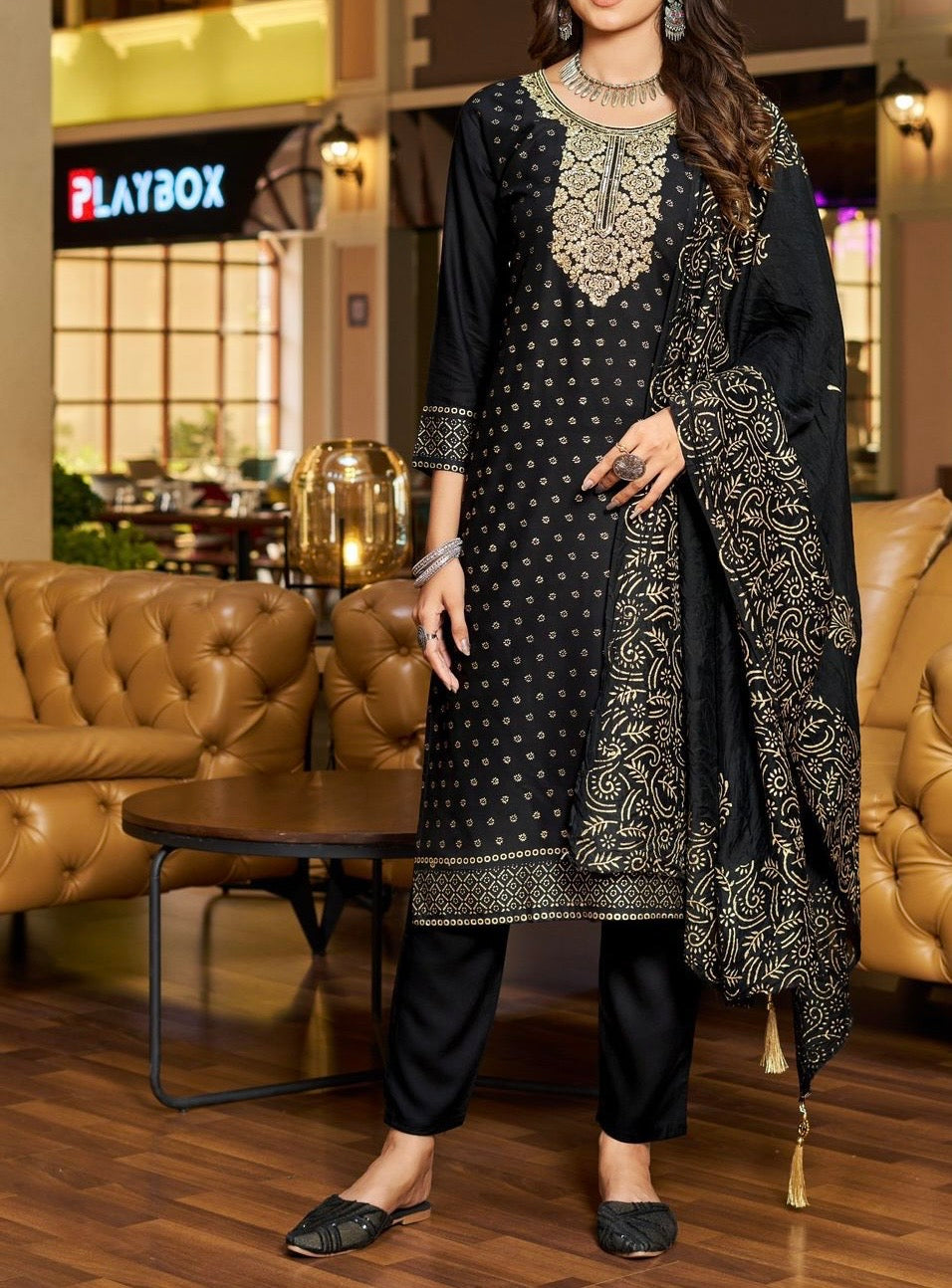 Rayon Salwar Suit ( Set of 3)