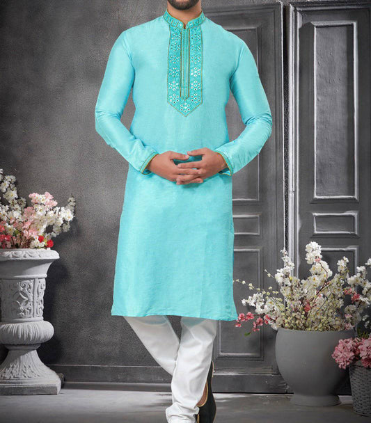 Neck work Kurta Pajama | Desipartywear