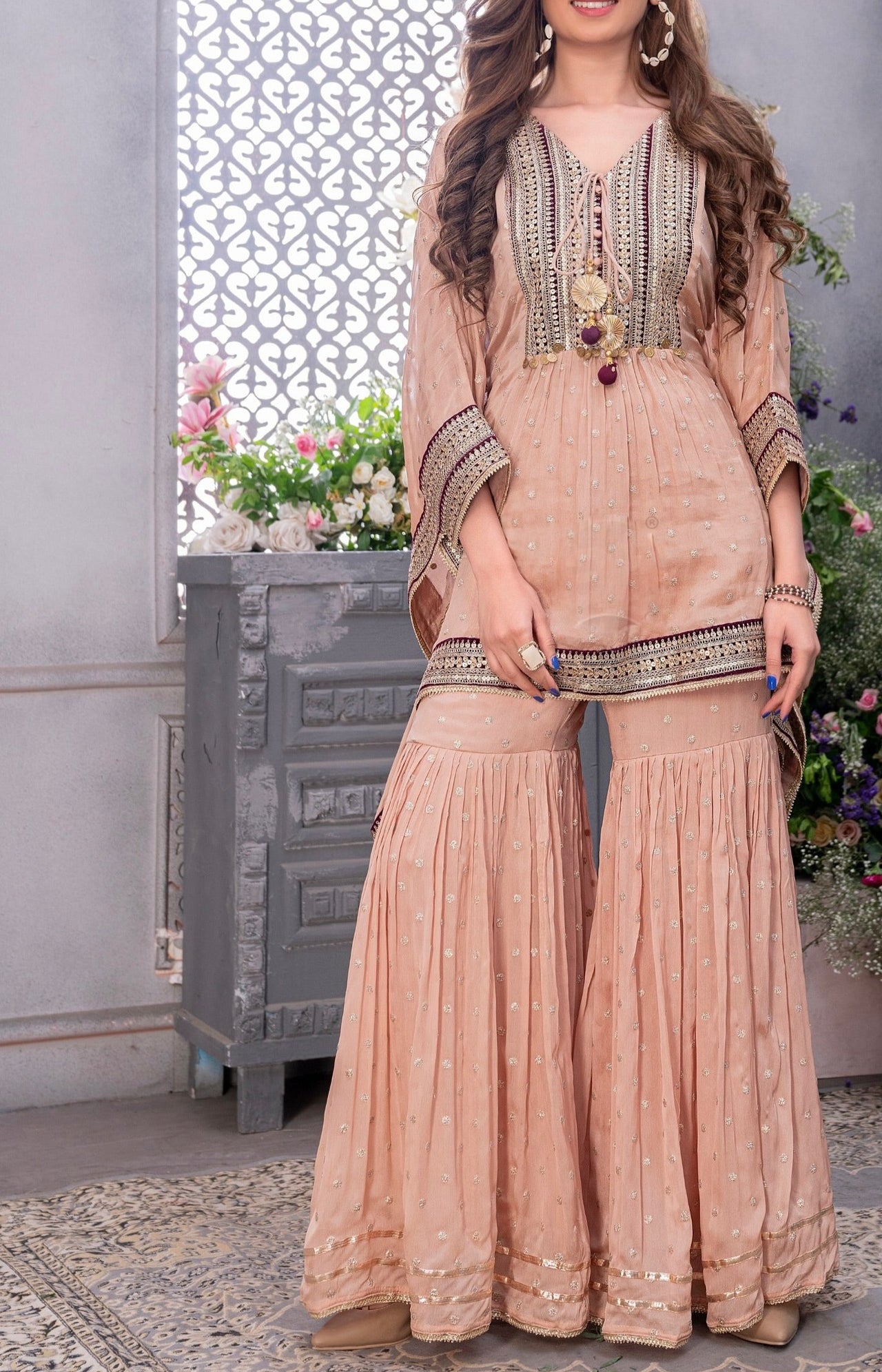 Kaftan Style Designer Sharara (Set of 2)