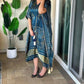 premium silk blue kaftan