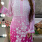 pure muslene chikankari kurti