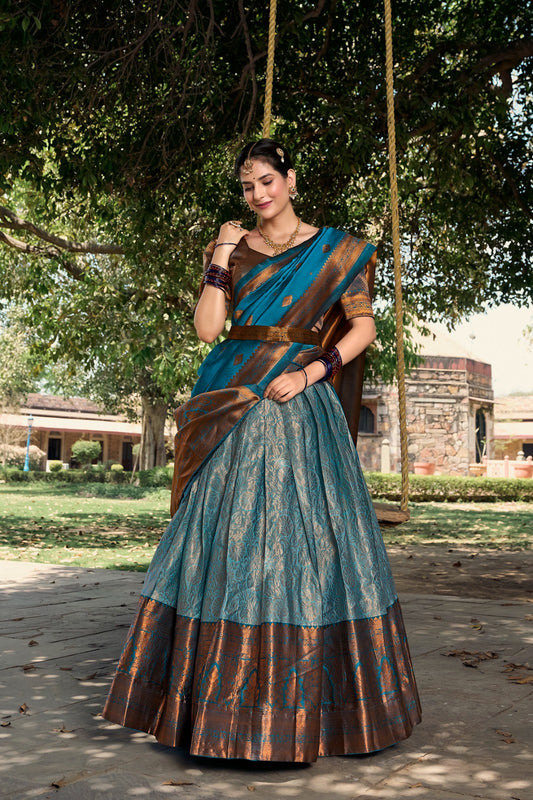 Jacquard Silk Pattu Lehenga Choli