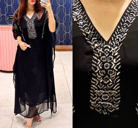 Georgette Kaftan Dress | Desipartywear