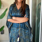 premium silk blue kaftan