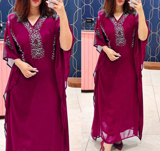 Georgette Kaftan Dress | Desipartywear