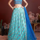 Designer Lehenga - Light Blue ( Set of 3)