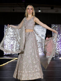 Thumbnail for Stone grey lehenga