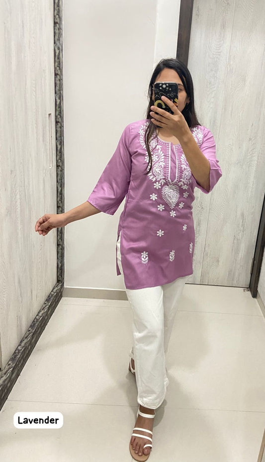 Chikankari style work top