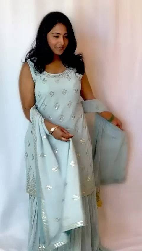 pastel blue sharara