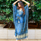 Premium Silk Blue Kaftan/Beach Cover