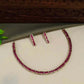 Burgundy Necklace Set