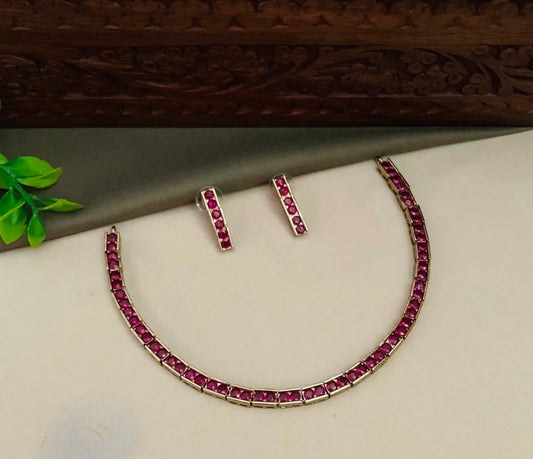 Burgundy Necklace Set