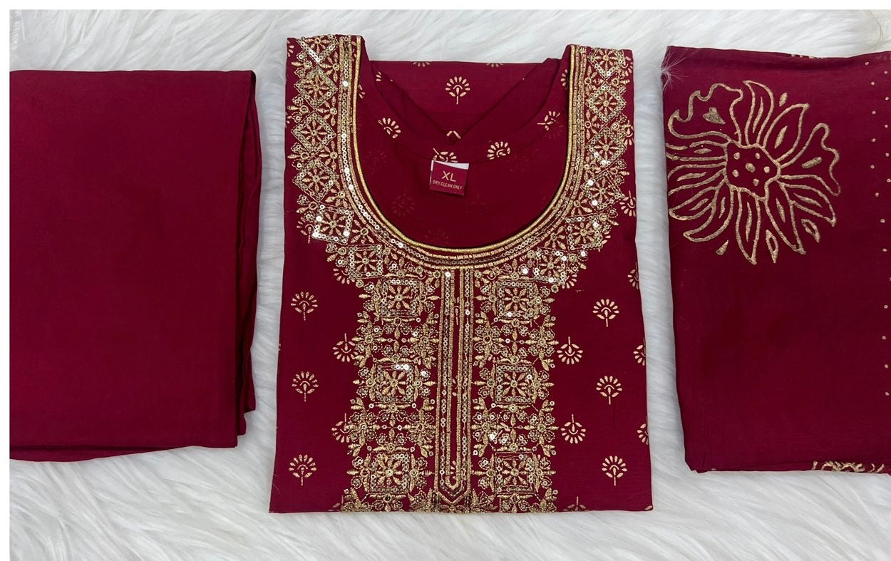 Rayon Salwar Suit ( Set of 3)