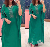Thumbnail for Georgette Kaftan Dress | Desipartywear