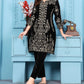 Black Velvet Kurti Pant With work