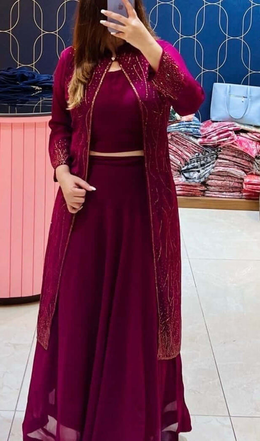 Georgette Shrug Set