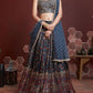 Designer Lehenga - Blue ( Set of 3)