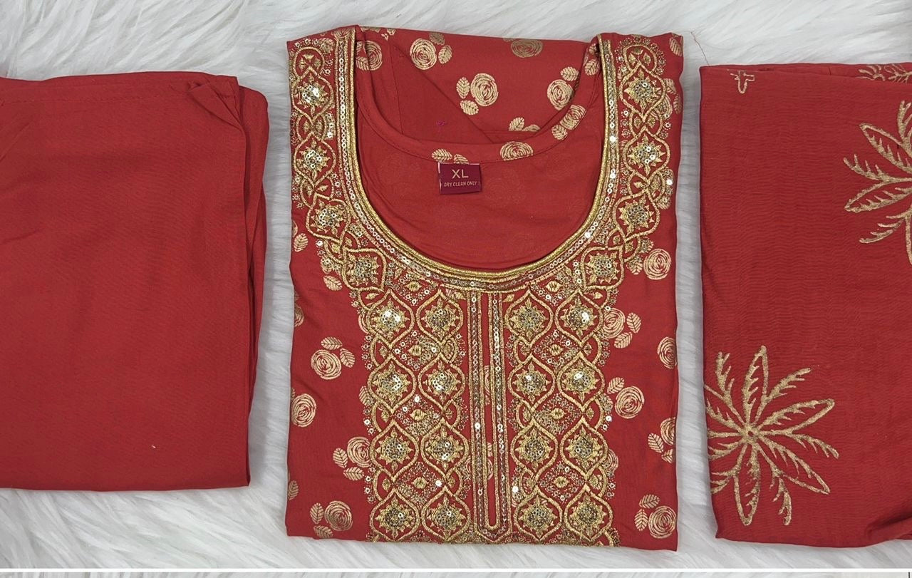 Rayon Salwar Suit ( Set of 3)