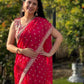 Bright Pink Ruffle Saree - Desipartywear