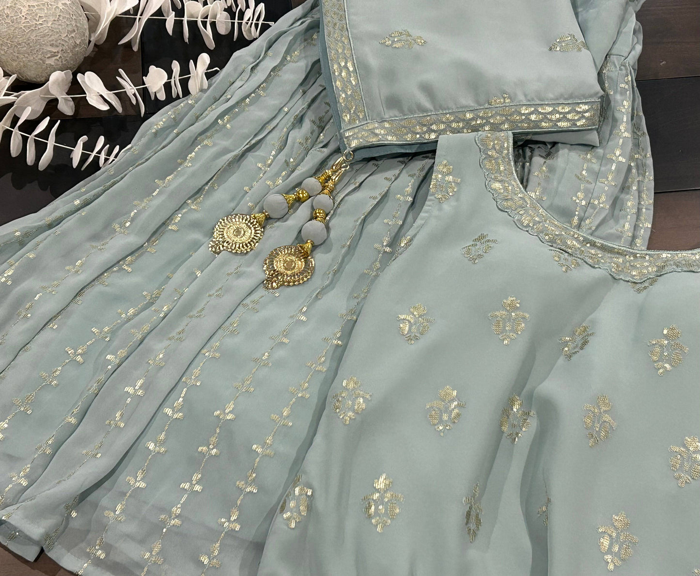 Light blue Sharara - Desipartywear