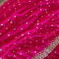 Bright Pink Ruffle Saree with blouse