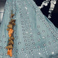 Sky Blue Peach Lehnga - Desipartywear